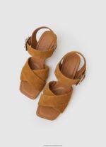 Cognac Altea Basic Suede Sandals Pepe Jeans L20F2F649 Women - Image 2