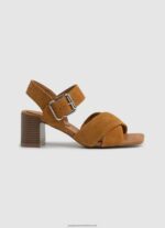 Cognac Altea Basic Suede Sandals Pepe Jeans L20F2F649 Women