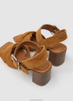 Cognac Altea Basic Suede Sandals Pepe Jeans L20F2F649 Women - Image 4