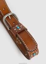 Cognac Bohemian Leather Belt Pepe Jeans L20F2F765 Women - Image 2