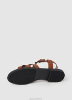 Cognac Hayes Rome Flat Sandals Pepe Jeans L20F2F655 Women - Image 5