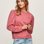 Dark Blush Embroidered Logo Cotton Jumper Pepe Jeans L20F2F278 Women
