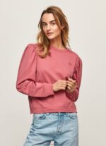 Dark Blush Embroidered Logo Cotton Jumper Pepe Jeans L20F2F278 Women