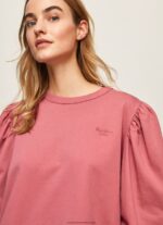 Dark Blush Embroidered Logo Cotton Jumper Pepe Jeans L20F2F278 Women - Image 3
