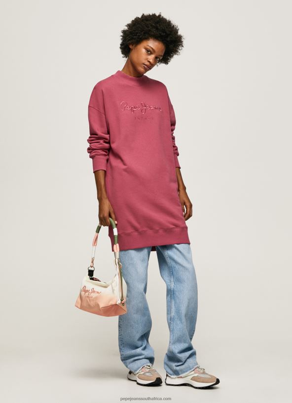 dark_blush_short_jumper_dress_with_logo_pepe_jeans_l20f2f205_women.jpg Dark Blush Short Jumper Dress With Logo Pepe Jeans L20F2F205 Women - Image 1