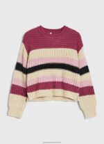 Dark Blush Striped Round Neck Jersey Pepe Jeans L20F2F262 Women - Image 5