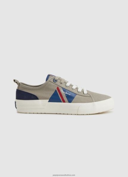 Dark Stone Allen Flag Vulcanized Sneakers Pepe Jeans L20F2F1206 Men