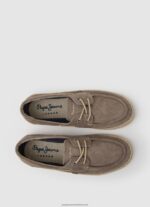 Dark Stone Suede Boat Sneakers Pepe Jeans L20F2F1194 Men - Image 2