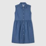Denim Armhole Sleeve Denim Dress Pepe Jeans L20F2F1385 Girl