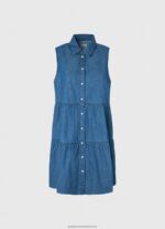 Denim Arya Short Denim Dress Pepe Jeans L20F2F183 Women - Image 5