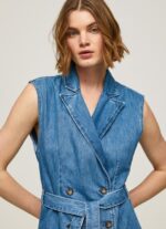 Denim Carmen Short Denim Dress Pepe Jeans L20F2F154 Women - Image 3