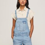 Denim Cotton Denim Short Dungarees Pepe Jeans L20F2F175 Women