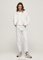 Denim Cracking Effect Denim Jacket Pepe Jeans L20F2F95 Women - Image 2