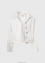 Denim Cracking Effect Denim Jacket Pepe Jeans L20F2F95 Women - Image 5