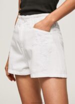 Denim Embroidered Flower Denim Shorts Pepe Jeans L20F2F512 Women - Image 4