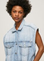 Denim Oversized Fit Denim Waistcoat Pepe Jeans L20F2F131 Women - Image 3