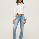 Denim Piccadilly Midrise Slim Fit Jeans Pepe Jeans L20F2F72 Women
