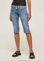 Denim Regular Fit 3/4 Denim Shorts Pepe Jeans L20F2F508 Women - Image 2