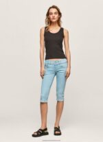 Denim Regular Fit 3/4 Denim Shorts Pepe Jeans L20F2F520 Women