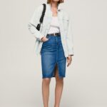 Denim Regular Fit Denim Skirt Pepe Jeans L20F2F485 Women