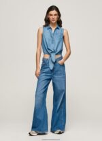 Denim Regular Fit Sleeveless Shirt Pepe Jeans L20F2F368 Women - Image 2