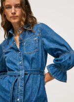 Denim Short Denim Shirt Dress Pepe Jeans L20F2F101 Women - Image 3