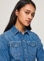 Denim Slim Fit Denim Shirt Pepe Jeans L20F2F320 Women - Image 4