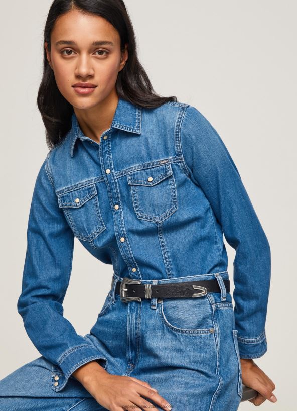 denim_slim_fit_denim_shirt_pepe_jeans_l20f2f320_women.jpg Denim Slim Fit Denim Shirt Pepe Jeans L20F2F320 Women - Image 1