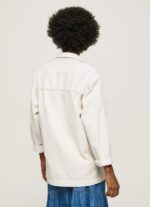 Denim Striped Print Denim Overshirt Pepe Jeans L20F2F353 Women - Image 5