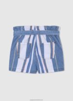 Denim Striped Print Denim Shorts Pepe Jeans L20F2F1508 Girl - Image 2
