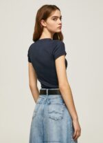Dulwich Cotton T-Shirt With Logo Pepe Jeans L20F2F417 Women - Image 4