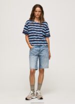 Dulwich Faded-Striped Cotton T-Shirt Pepe Jeans L20F2F413 Women - Image 2