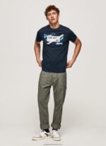 Dulwich Flag Print Cotton T-Shirt Pepe Jeans L20F2F956 Men - Image 2