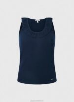 Dulwich Frilled Neckline T-Shirt Pepe Jeans L20F2F441 Women - Image 5