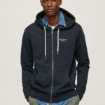 Dulwich Logo Print Zipped Jumper Pepe Jeans L20F2F905 Men