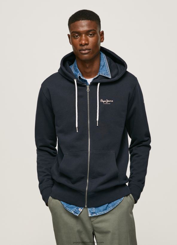 dulwich_logo_print_zipped_jumper_pepe_jeans_l20f2f905_men.jpg Dulwich Logo Print Zipped Jumper Pepe Jeans L20F2F905 Men - Image 1