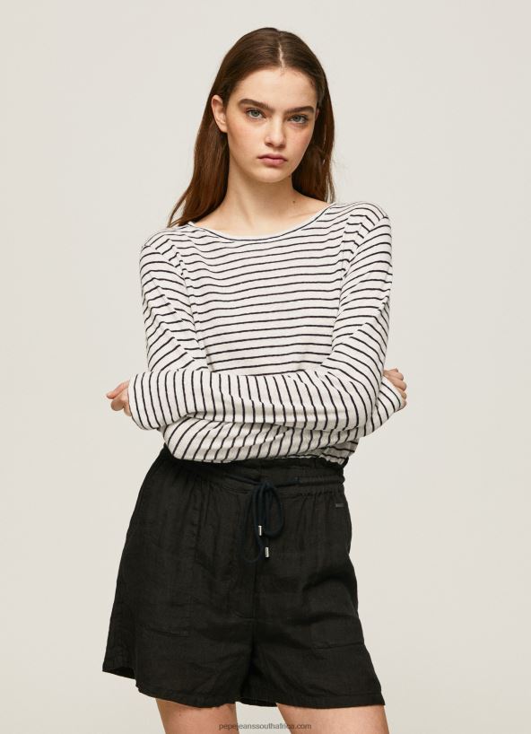 dulwich_striped_long_sleeved_t_shirt_pepe_jeans_l20f2f436_women.jpg Dulwich Striped Long Sleeved T-Shirt Pepe Jeans L20F2F436 Women - Image 1