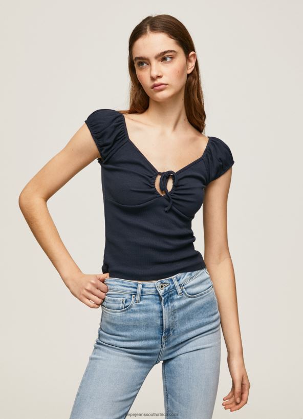dulwich_sweetheart_neckline_t_shirt_pepe_jeans_l20f2f438_women.jpg Dulwich Sweetheart Neckline T-Shirt Pepe Jeans L20F2F438 Women - Image 1