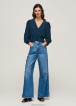 Dulwich V-Neck Cropped Fit Top Pepe Jeans L20F2F325 Women - Image 2