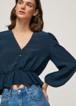 Dulwich V-Neck Cropped Fit Top Pepe Jeans L20F2F325 Women - Image 3