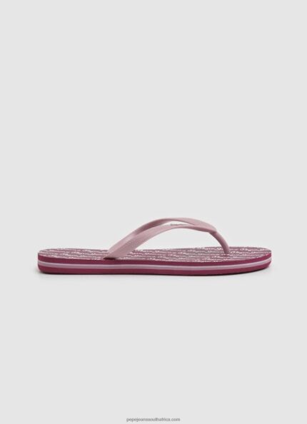 Dusty Red Rake Play Beach Flip Flops Pepe Jeans L20F2F698 Women