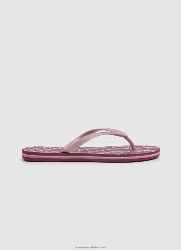 Dusty Red Rake Play Beach Flip Flops Pepe Jeans L20F2F698 Women - Image 1