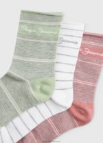 Ecru 3Pack Striped Socks Pepe Jeans L20F2F565 Women - Image 2