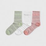 Ecru 3Pack Striped Socks Pepe Jeans L20F2F565 Women