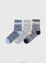 Ecru 3Pack Striped Socks Pepe Jeans L20F2F565 Women - Image 4