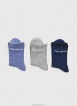 Ecru 3Pack Striped Socks Pepe Jeans L20F2F565 Women - Image 5