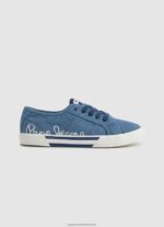 Factory Blue Basic Brady Denim Sneakers Pepe Jeans L20F2F633 Women