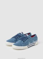 Factory Blue Basic Brady Denim Sneakers Pepe Jeans L20F2F633 Women - Image 3