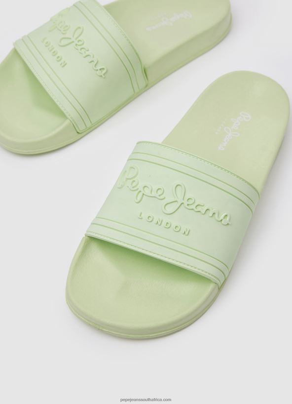 Fresh Green Slider Logo Beach Flip Flops Pepe Jeans L20F2F688 Women - Image 3
