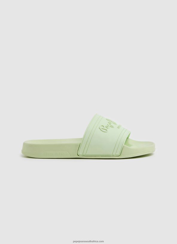 Fresh Green Slider Logo Beach Flip Flops Pepe Jeans L20F2F688 Women - Image 1
